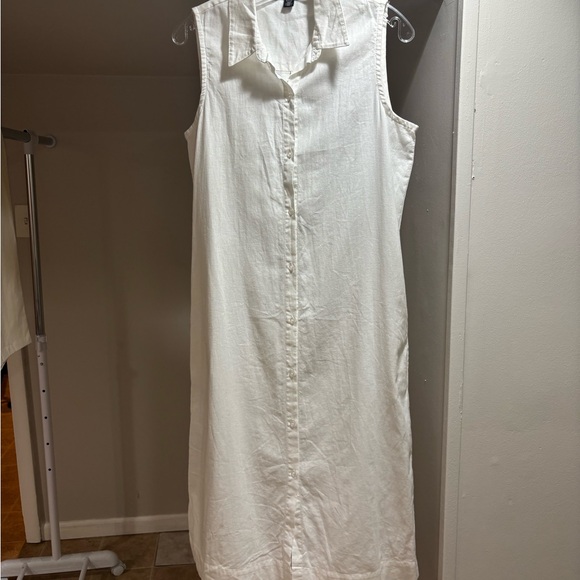 Saks Fifth Avenue MIDI Button Down Collared Dress Size Small - Picture 3 of 9